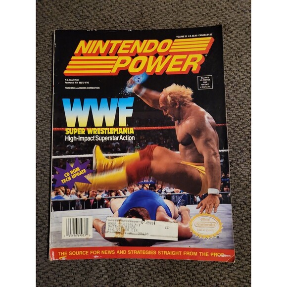 Nintendo Other - 1992 NINTENDO POWER Magazine WWF Super Wrestlemania STREET FIGHTER II Poster